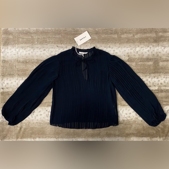 NWT💕FRAME Pleated Tie-Front Top Size XS - Picture 8 of 15